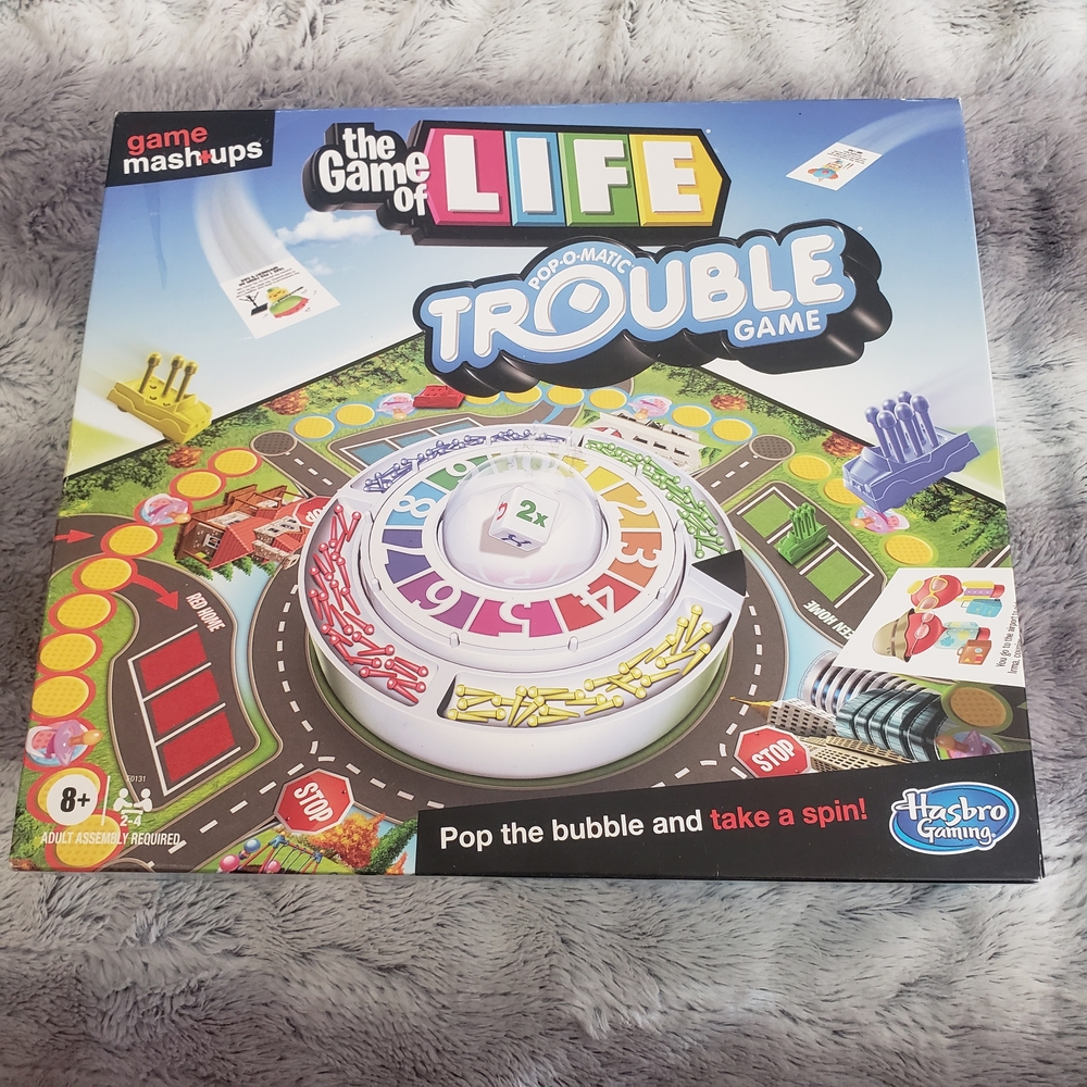 The Game of Life × Trouble Crossover Mashup Board Game NIB